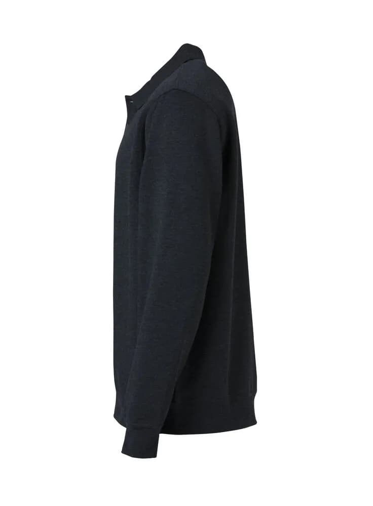 Basic Polo Sweater - Anthracite Melange