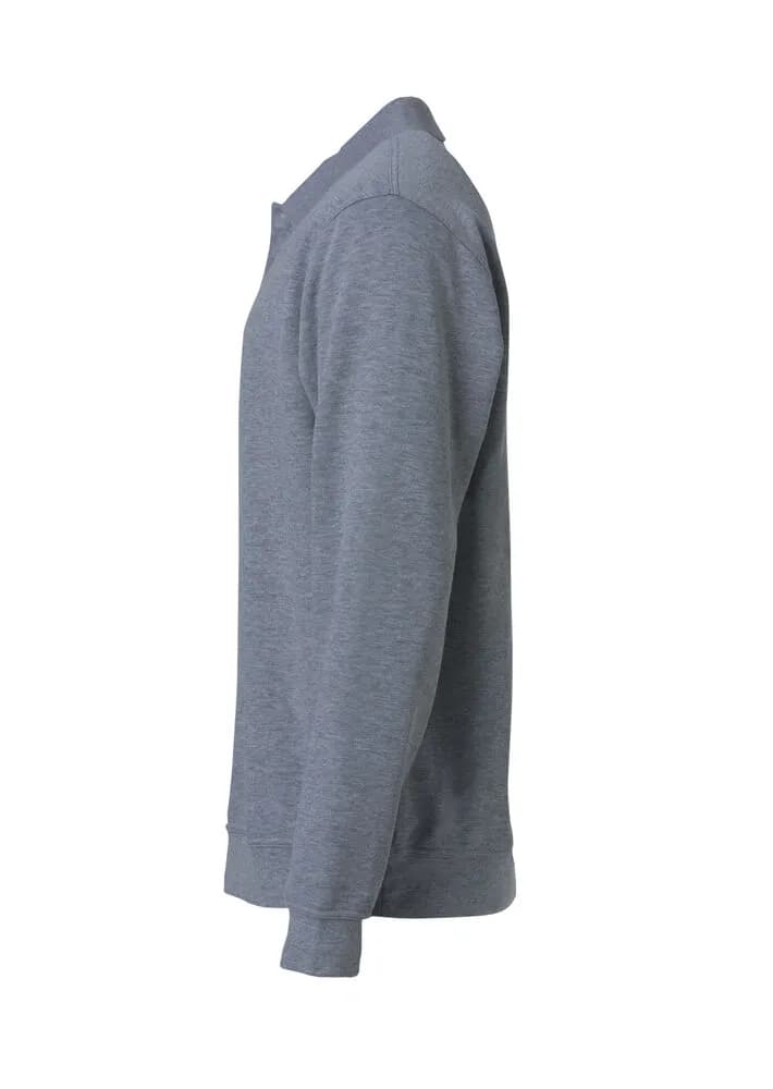 Basic Polo Sweater - Grey Melange