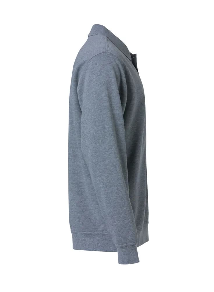 Basic Polo Sweater - Grey Melange