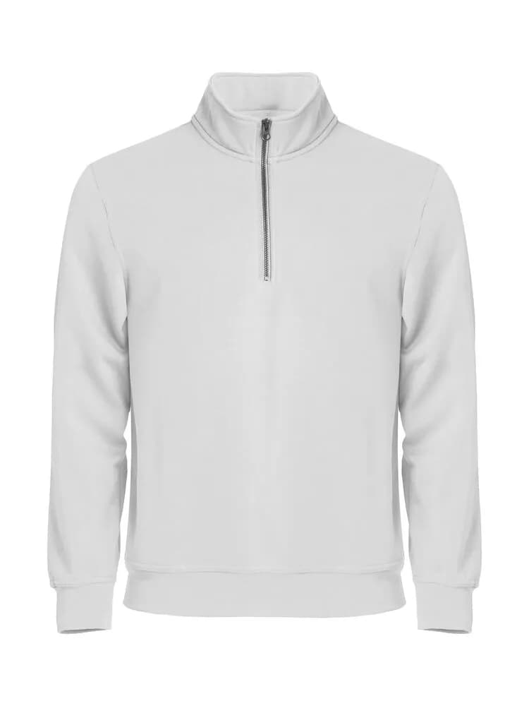 Basic Half Zip - White