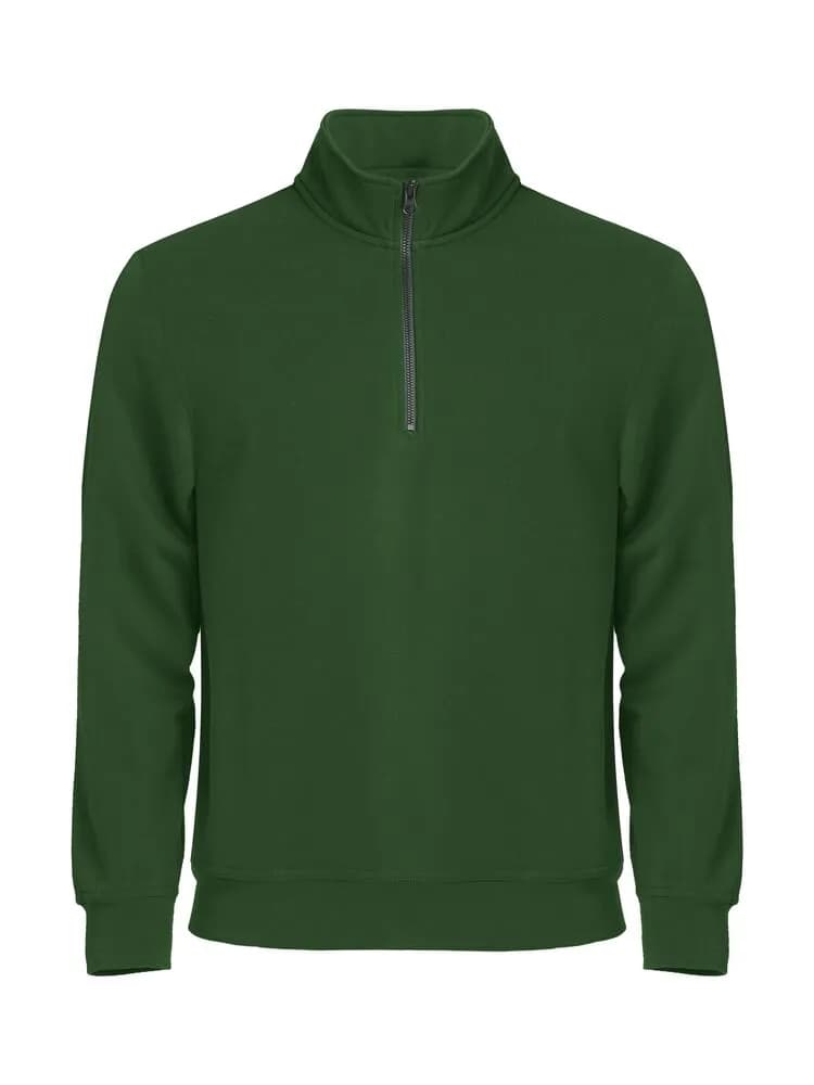 Basic Half Zip - Bottle Green