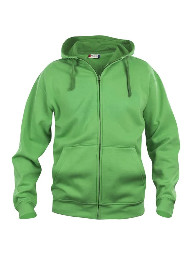 Basic Hoody Full Zip - Apple Green
