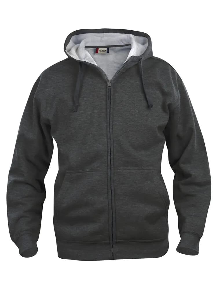 Basic Hoody Full Zip - Anthracite Melange