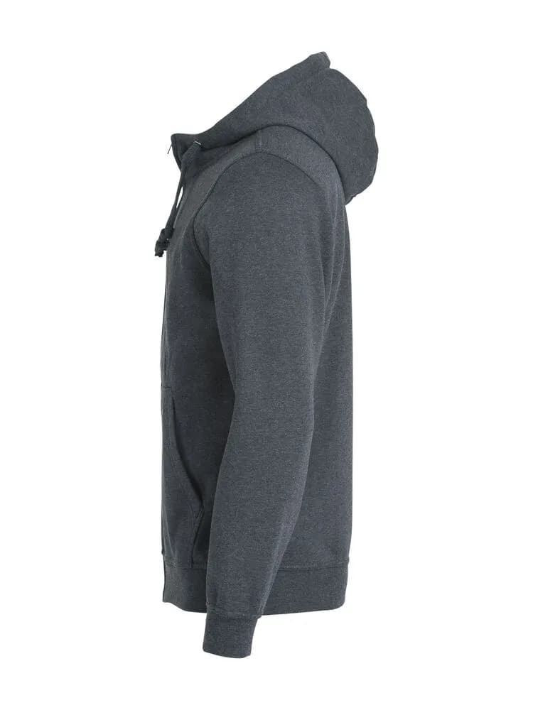 Basic Hoody Full Zip - Anthracite Melange