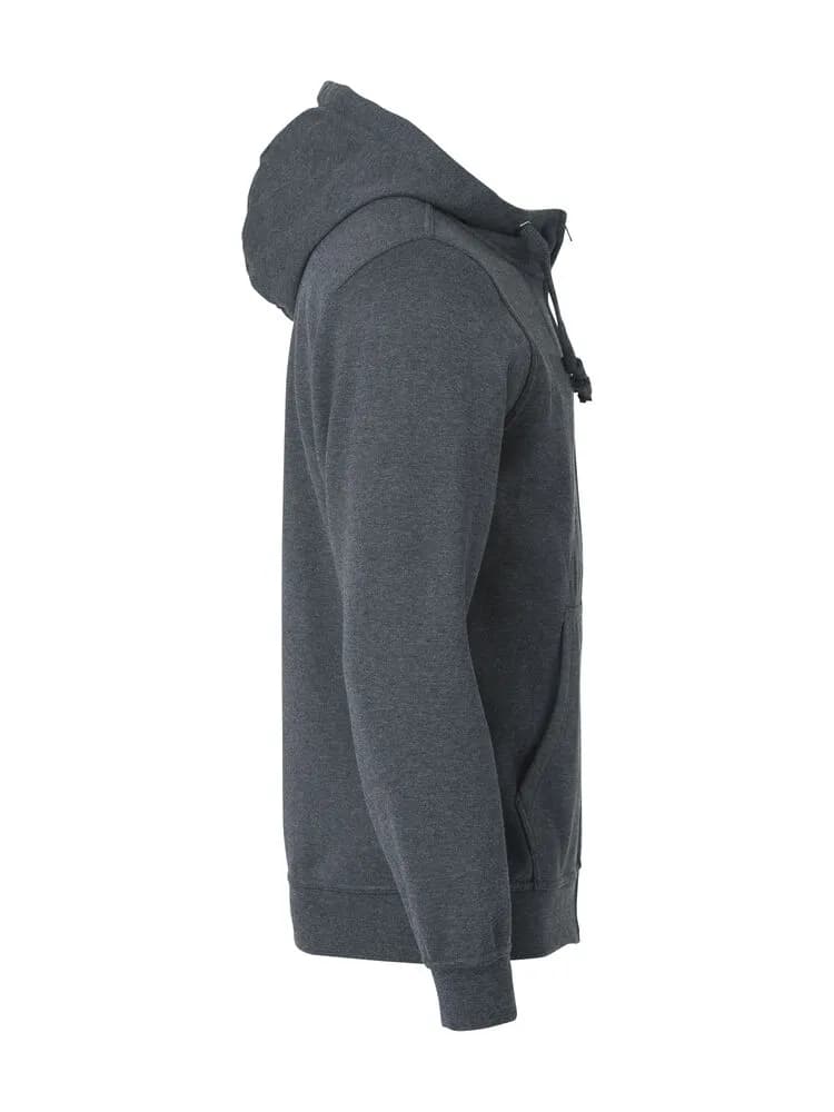 Basic Hoody Full Zip - Anthracite Melange