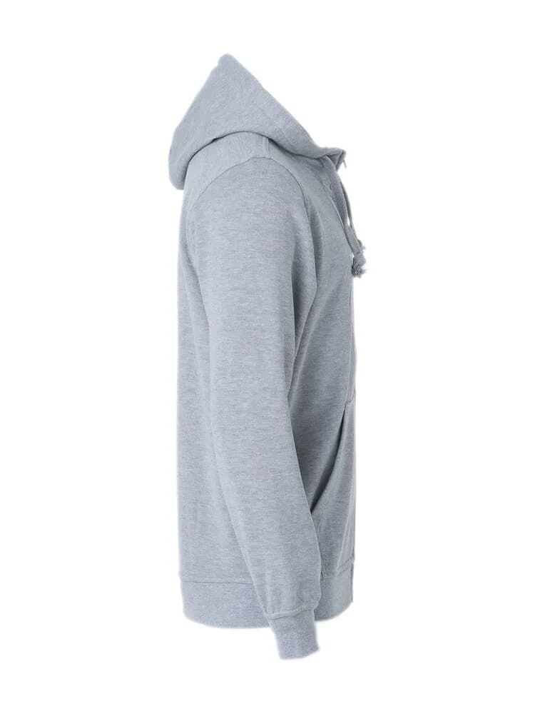 Basic Hoody Full Zip - Grey Melange
