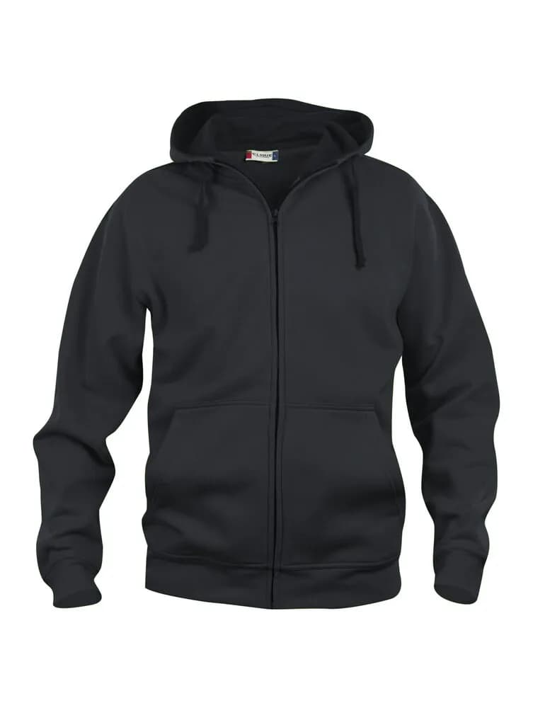 Basic Hoody Full Zip - Black