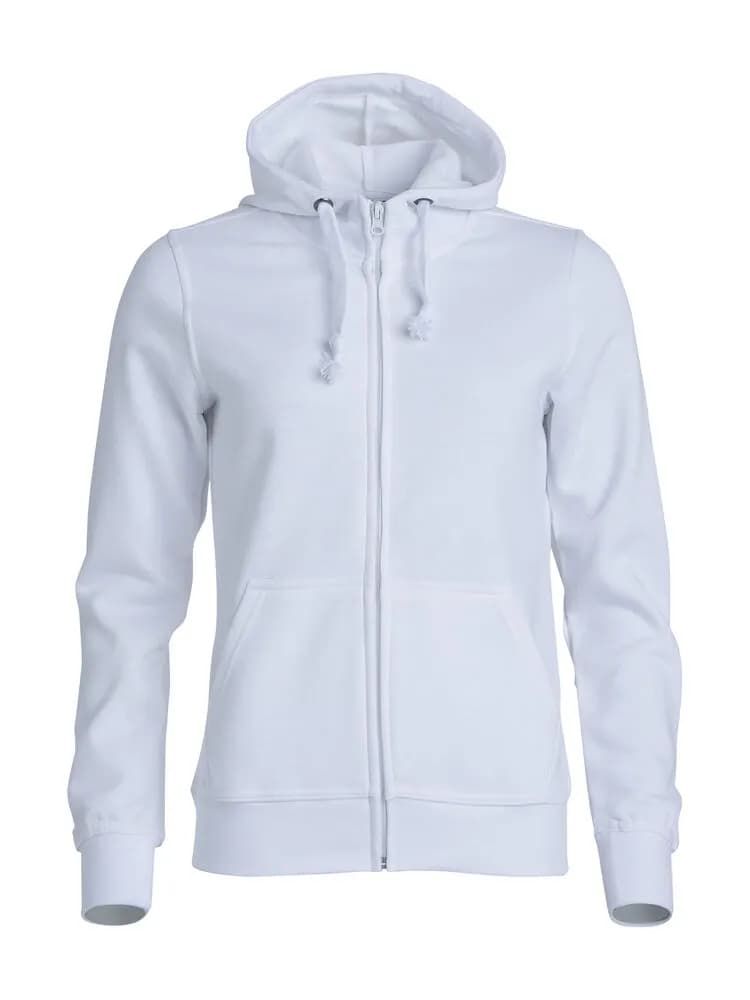 Basic Hoody Full Zip Women - White