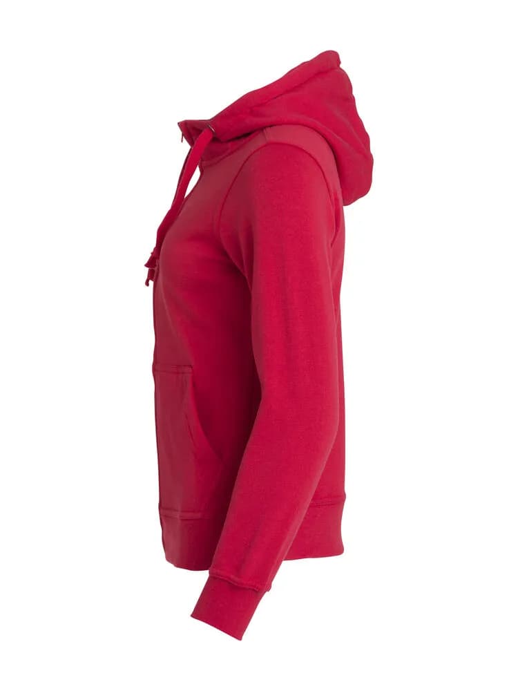 Basic Hoody Full Zip Women - Red