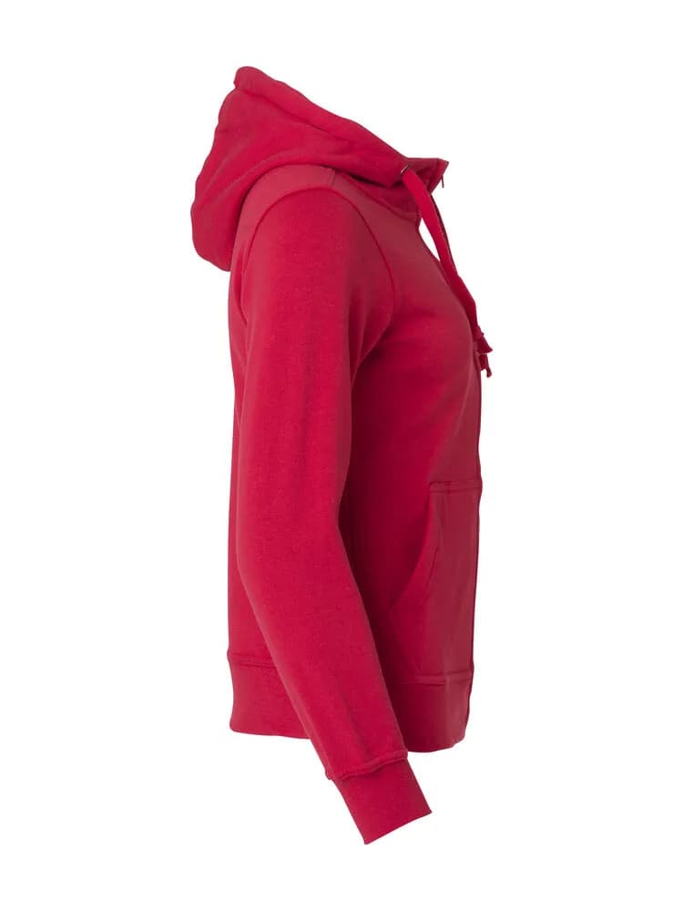 Basic Hoody Full Zip Women - Red