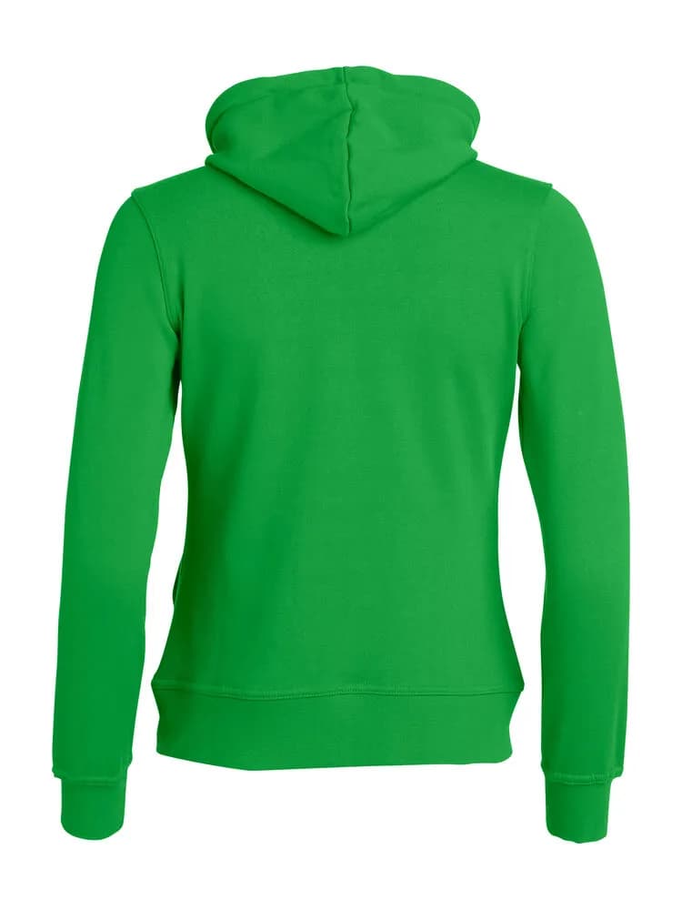 Basic Hoody Full Zip Women - Apple Green