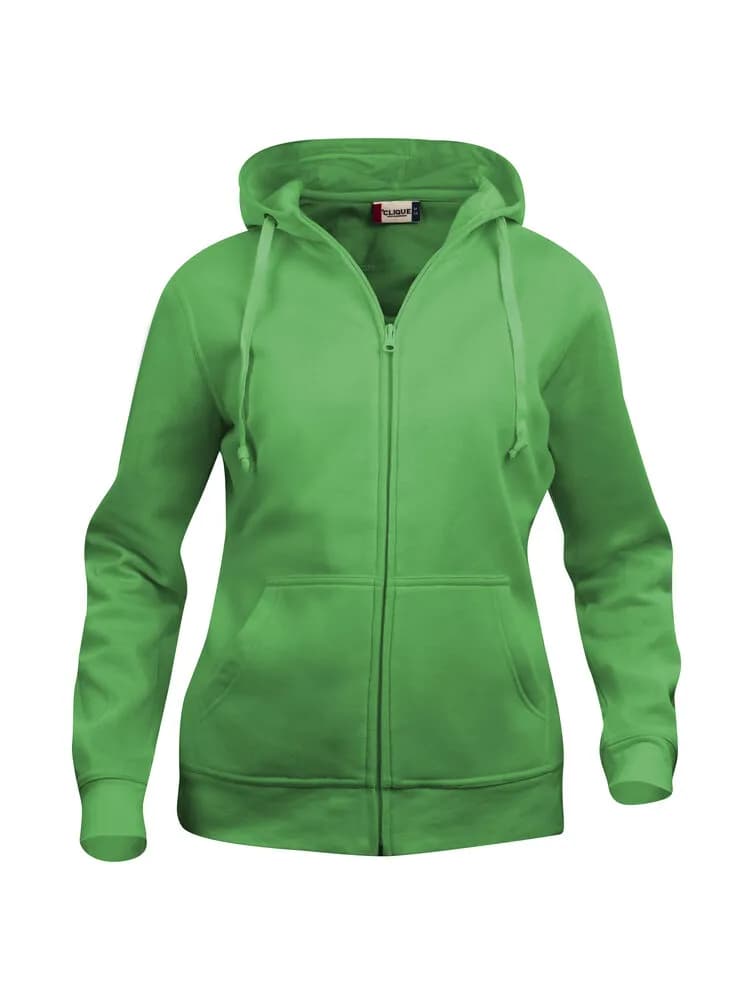 Basic Hoody Full Zip Women - Apple Green