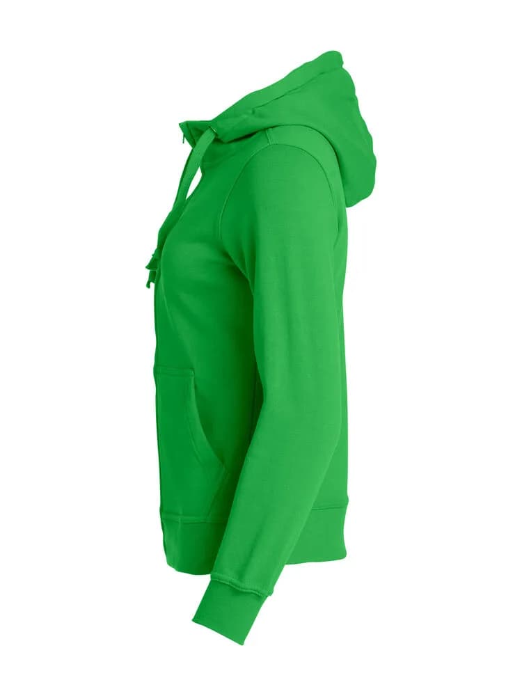 Basic Hoody Full Zip Women - Apple Green