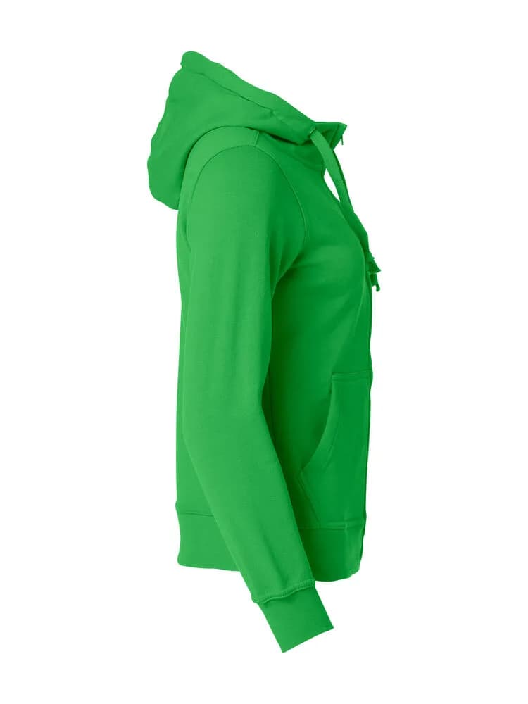 Basic Hoody Full Zip Women - Apple Green