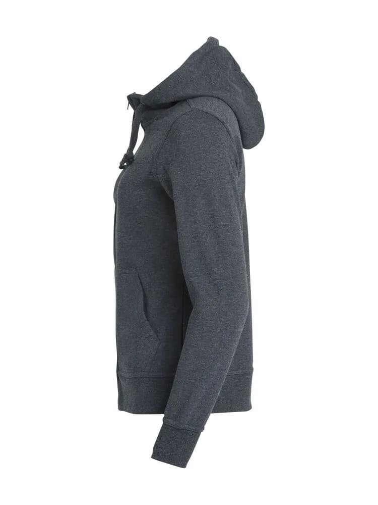Basic Hoody Full Zip Women - Anthracite Melange