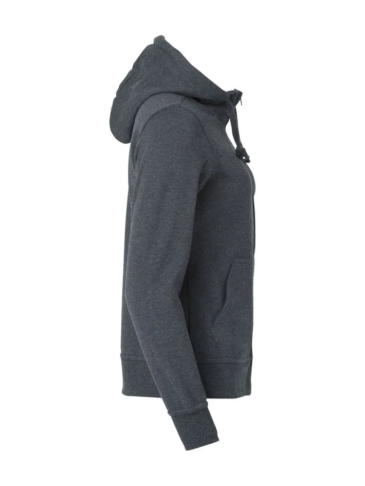 Basic Hoody Full Zip Women - Anthracite Melange