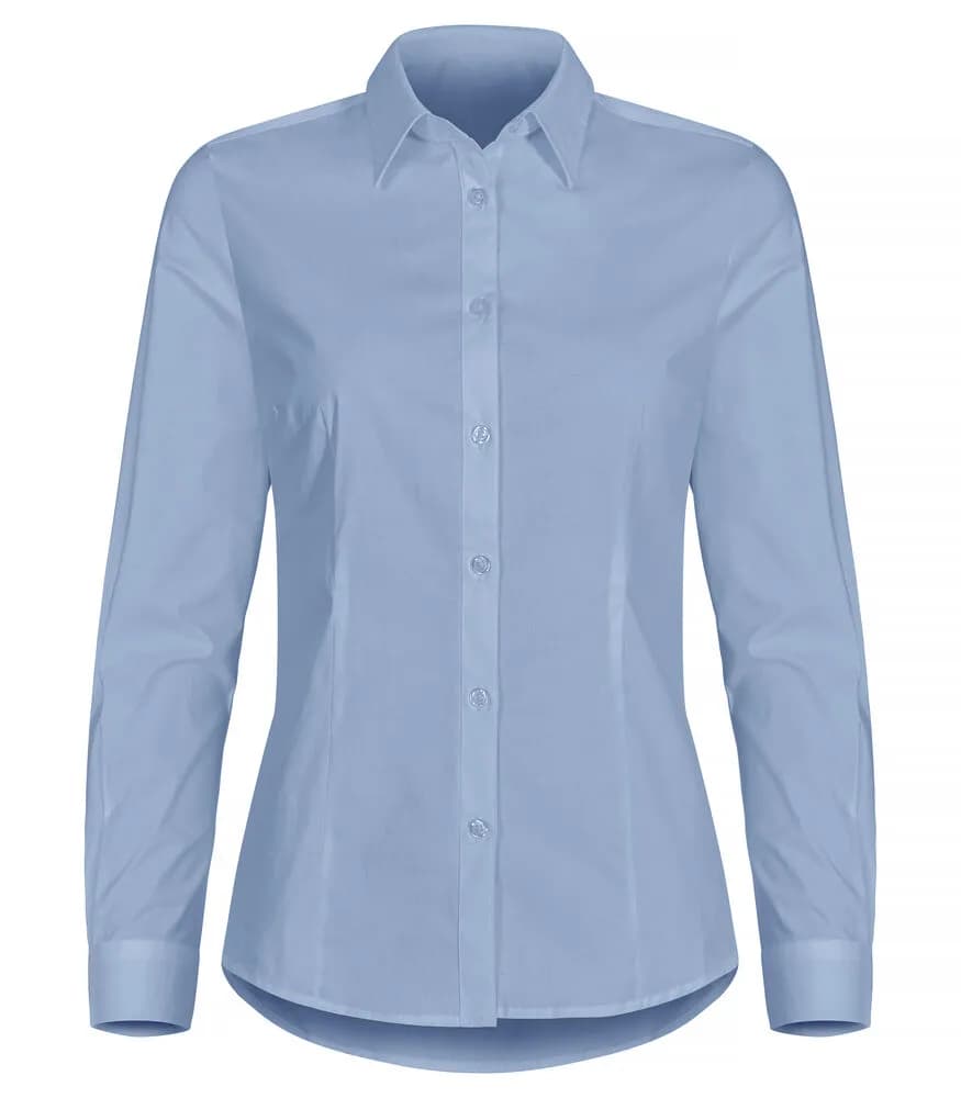 Stretch Shirt L/S Women - Light Blue