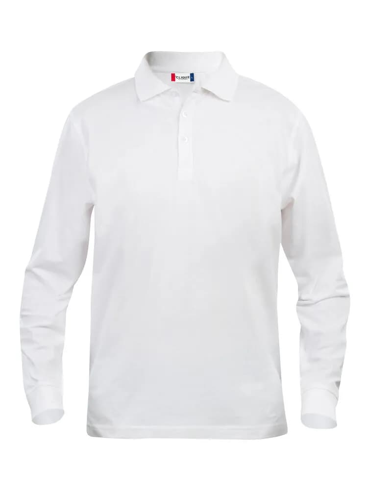 Basic Polo L/S Junior - White