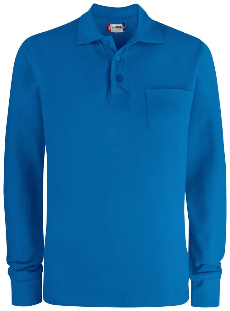 Basic Polo Pocket L/S - Royal Blue