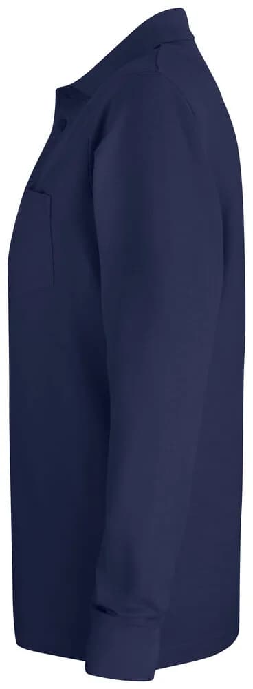Basic Polo Pocket L/S - Dark Navy