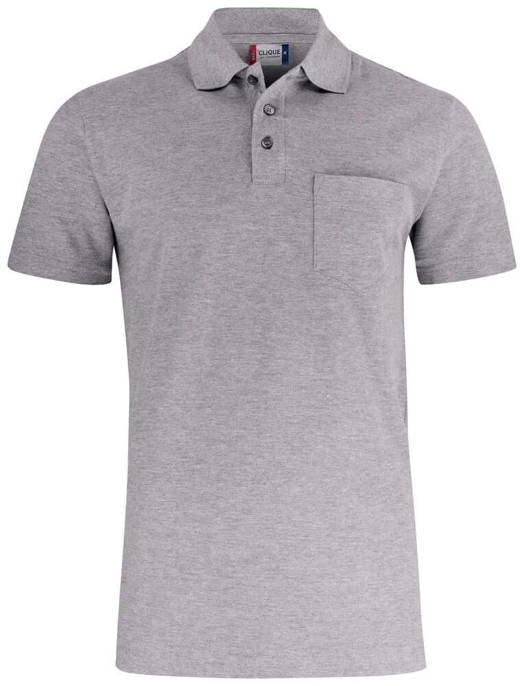 Basic Polo Pocket - Grey Melange