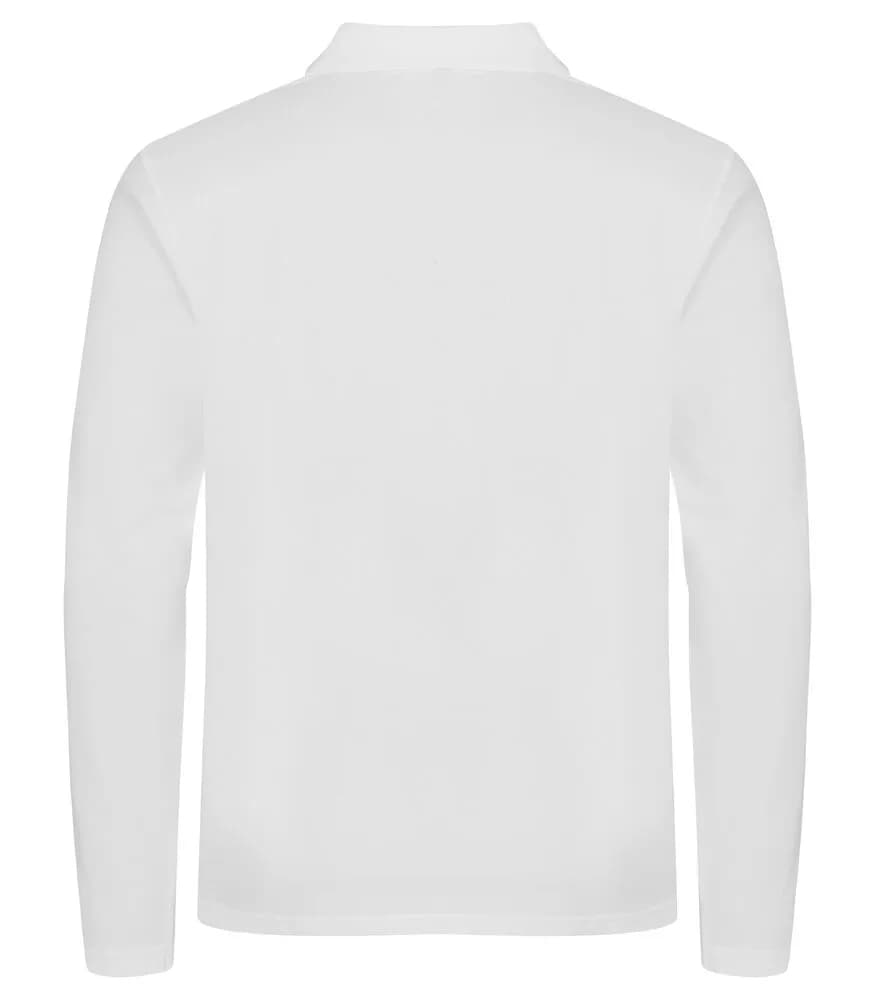 Stretch Premium Polo L/S - White