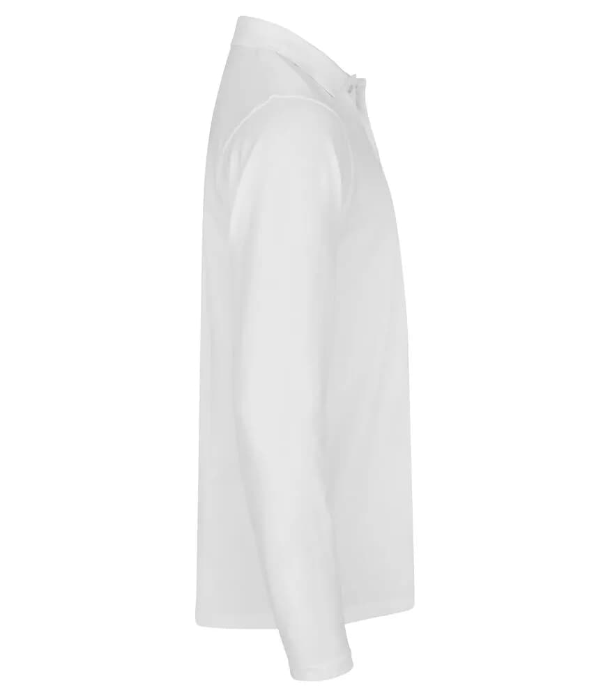 Stretch Premium Polo L/S - White