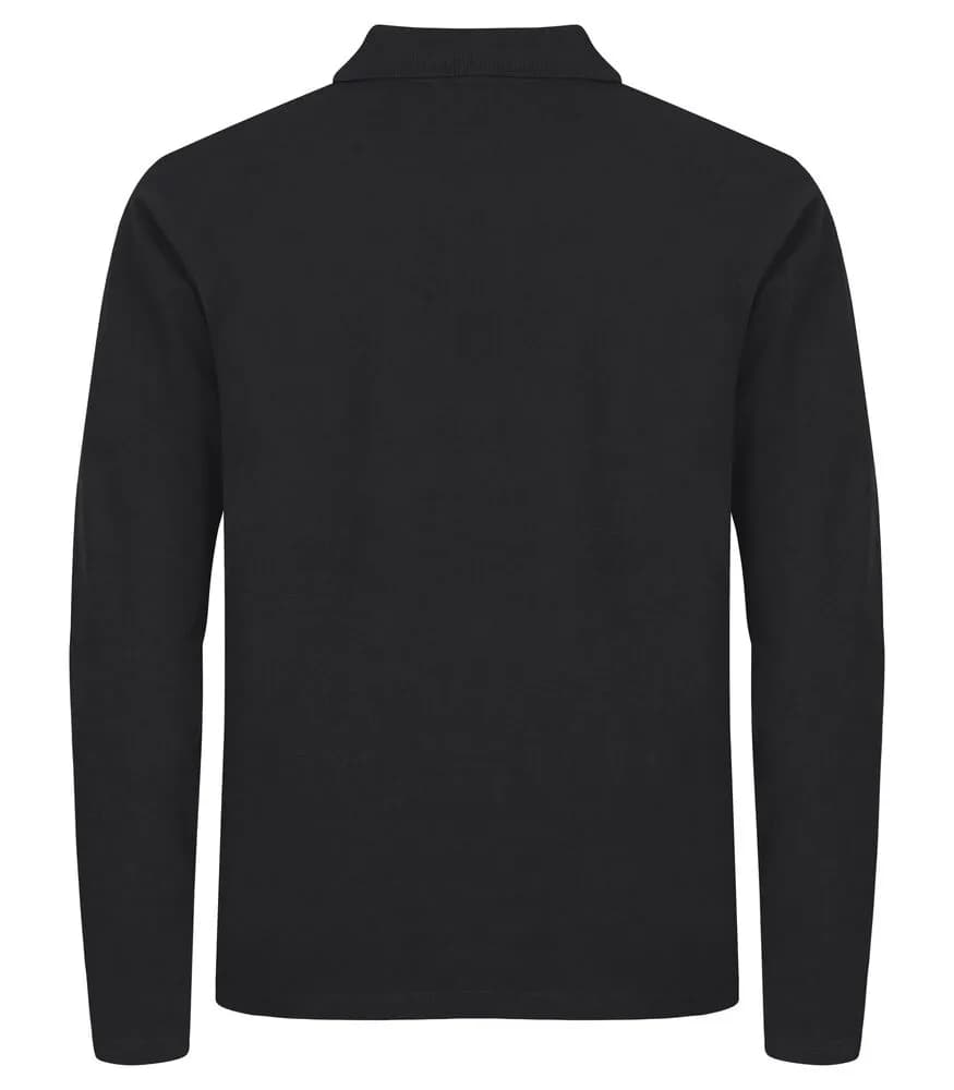 Stretch Premium Polo L/S - Black