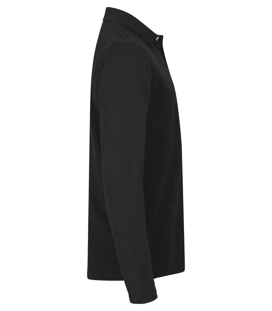 Stretch Premium Polo L/S - Black