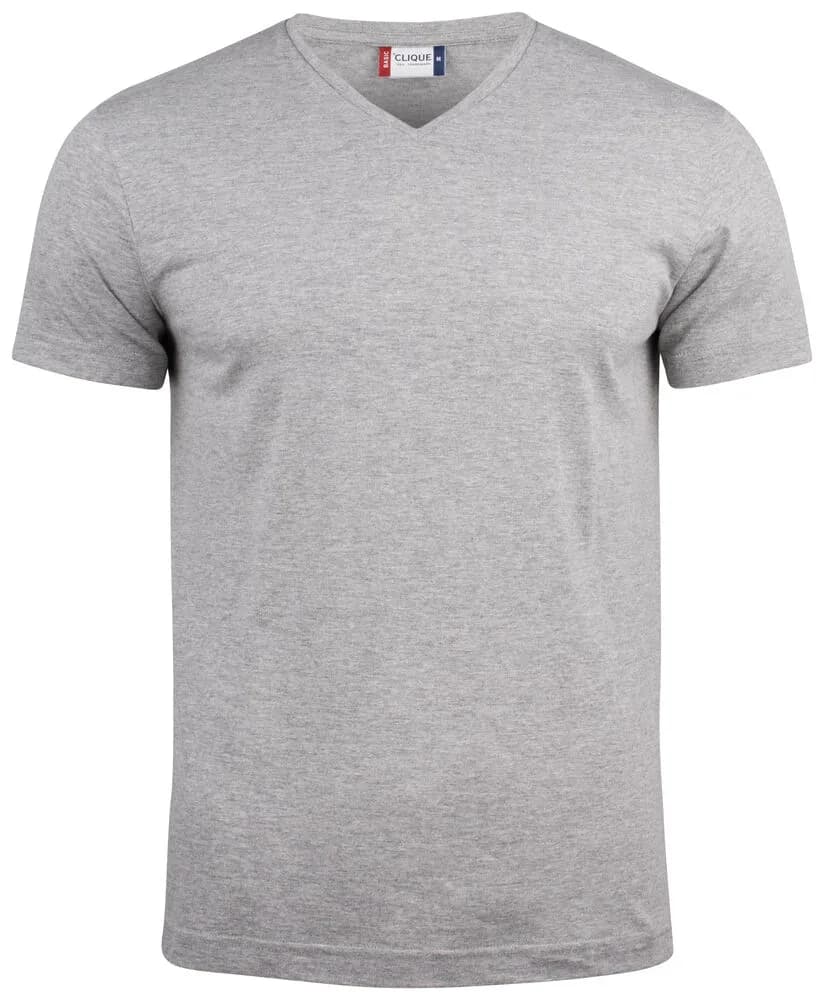 Basic-T V-Neck - Grey Melange