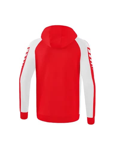 Six Wings Trainingsjacke mit Kapuze - Kinder - rot/weiß