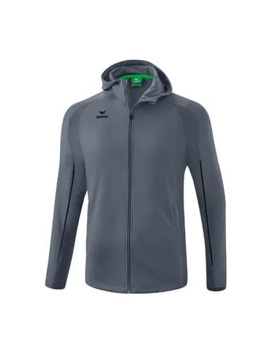 LIGA STAR Trainingsjacke mit Kapuze - Kinder - slate grey/schwarz