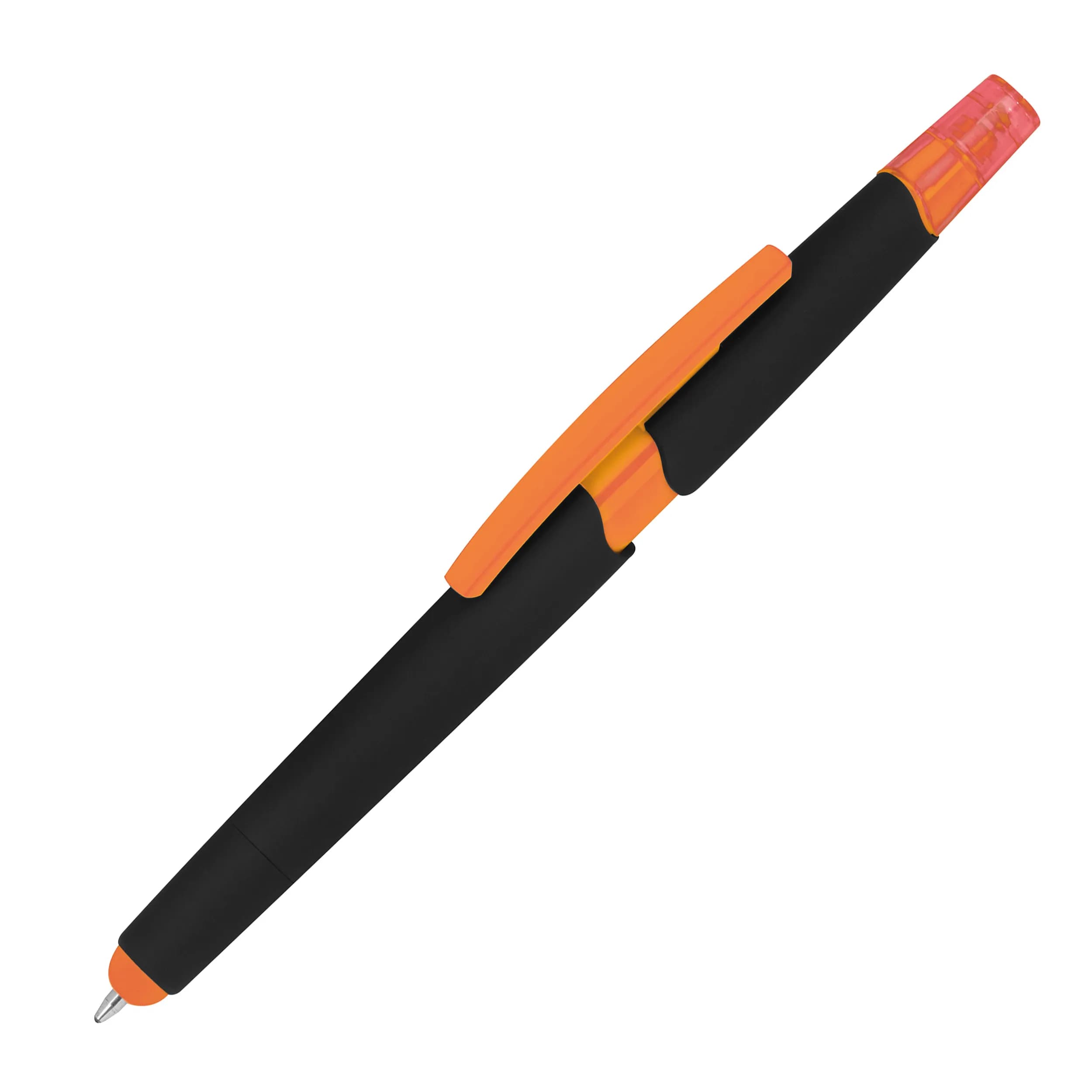 Kugelschreiber mit Textmarker und Touchfunktion EMMETT - orange