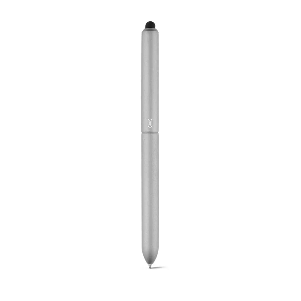 Kugelschreiber aus Aluminium mit Touchpen-Spitze - 11152 - Satinsilber