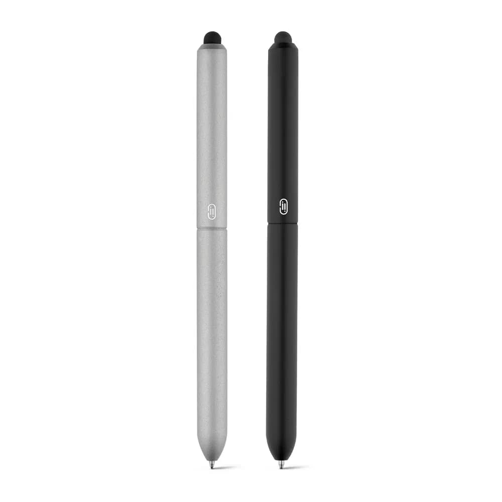 Kugelschreiber aus Aluminium mit Touchpen-Spitze - 11152 - Satinsilber