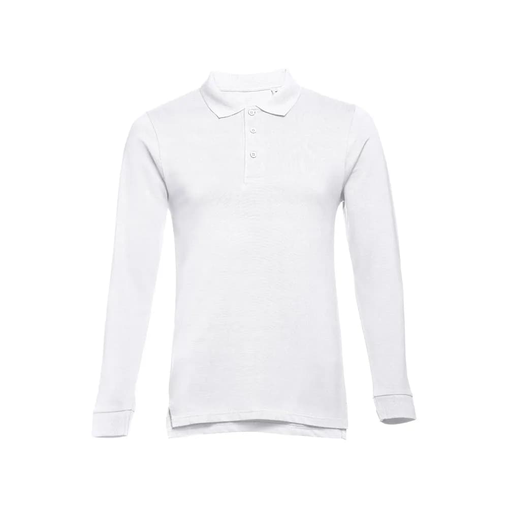 Langarm-Poloshirt aus Baumwolle für Herren - THC BERN WH II - Weiß