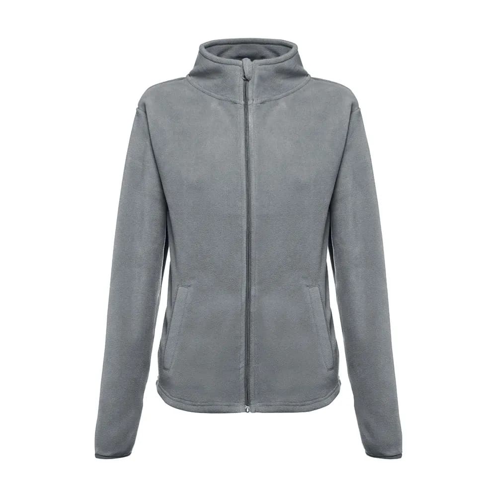 Polarfleecejacke aus Polyester mit Gürtel für Damen - THC HELSINKI WOMEN II - Grau