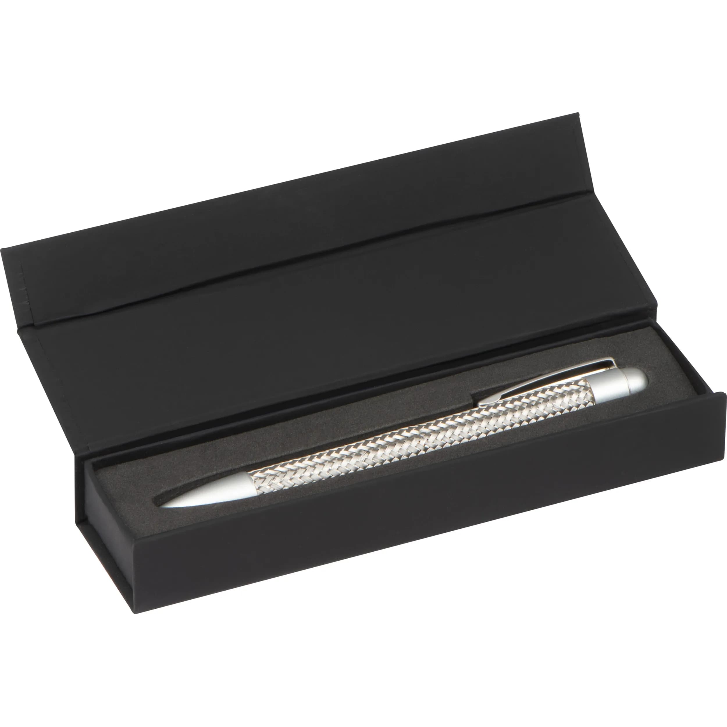 Metallkugelschreiber mit Drahtgeflecht TABEA - grau