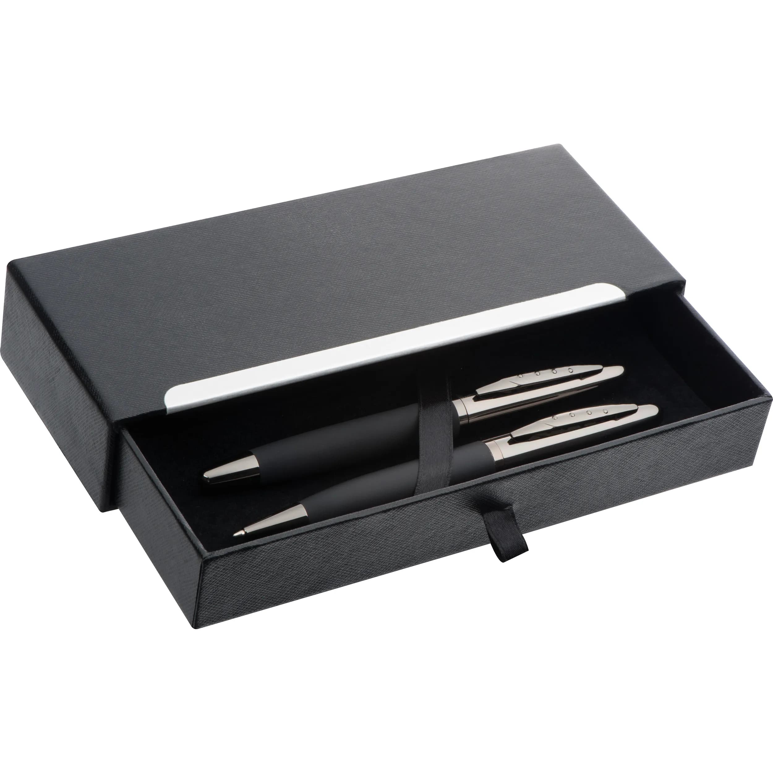 Mark Twain Schreibset aus Metall VALENTIN - schwarz