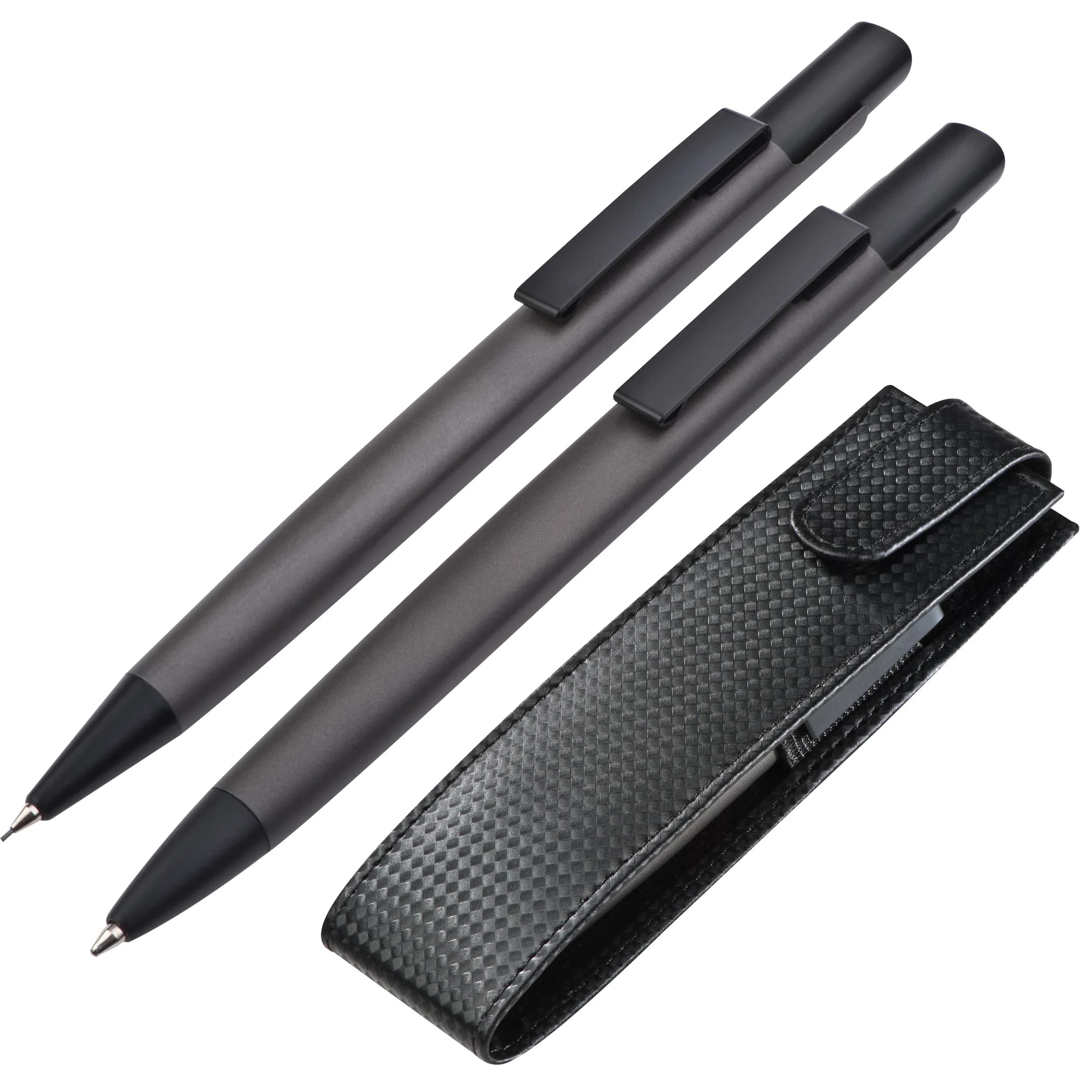 Set aus Kugelschreiber und Bleistift in Etui MAXIMILIAN - anthrazit