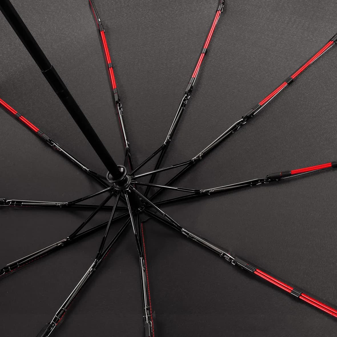 Taschenschirm FIN - schwarz/rot