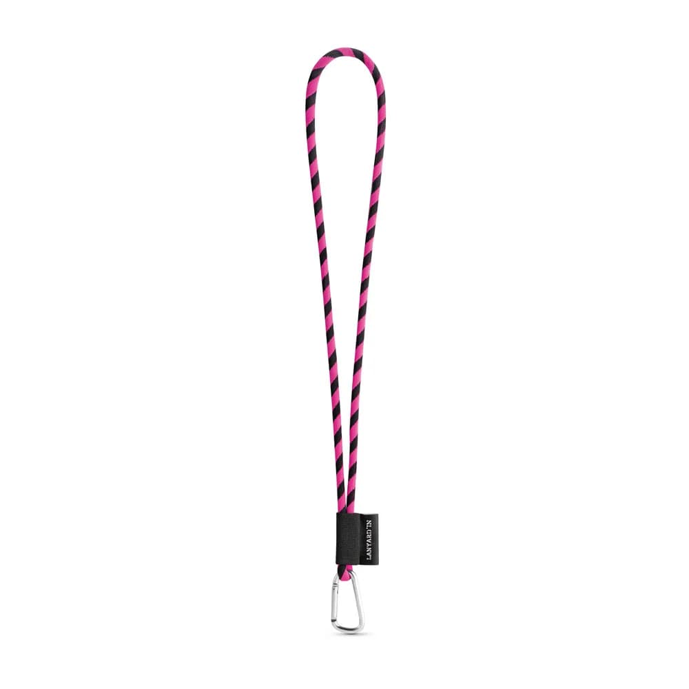 SET Lanyard NAUTIC Long (Ø 5 mm) mit 55 mm D-förmigem Karabiner - Neon Gelb