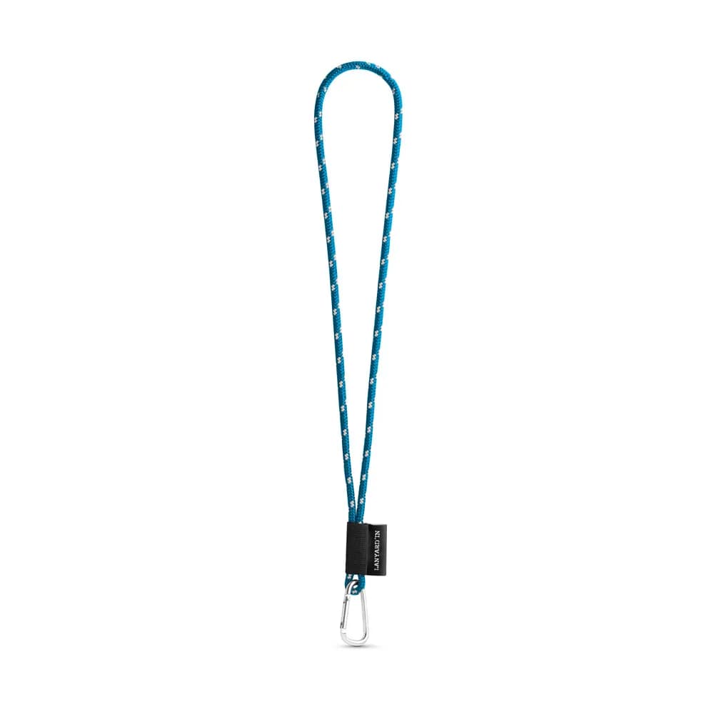 SET Lanyard NAUTIC Long (Ø 5 mm) mit 55 mm D-förmigem Karabiner - Weiss