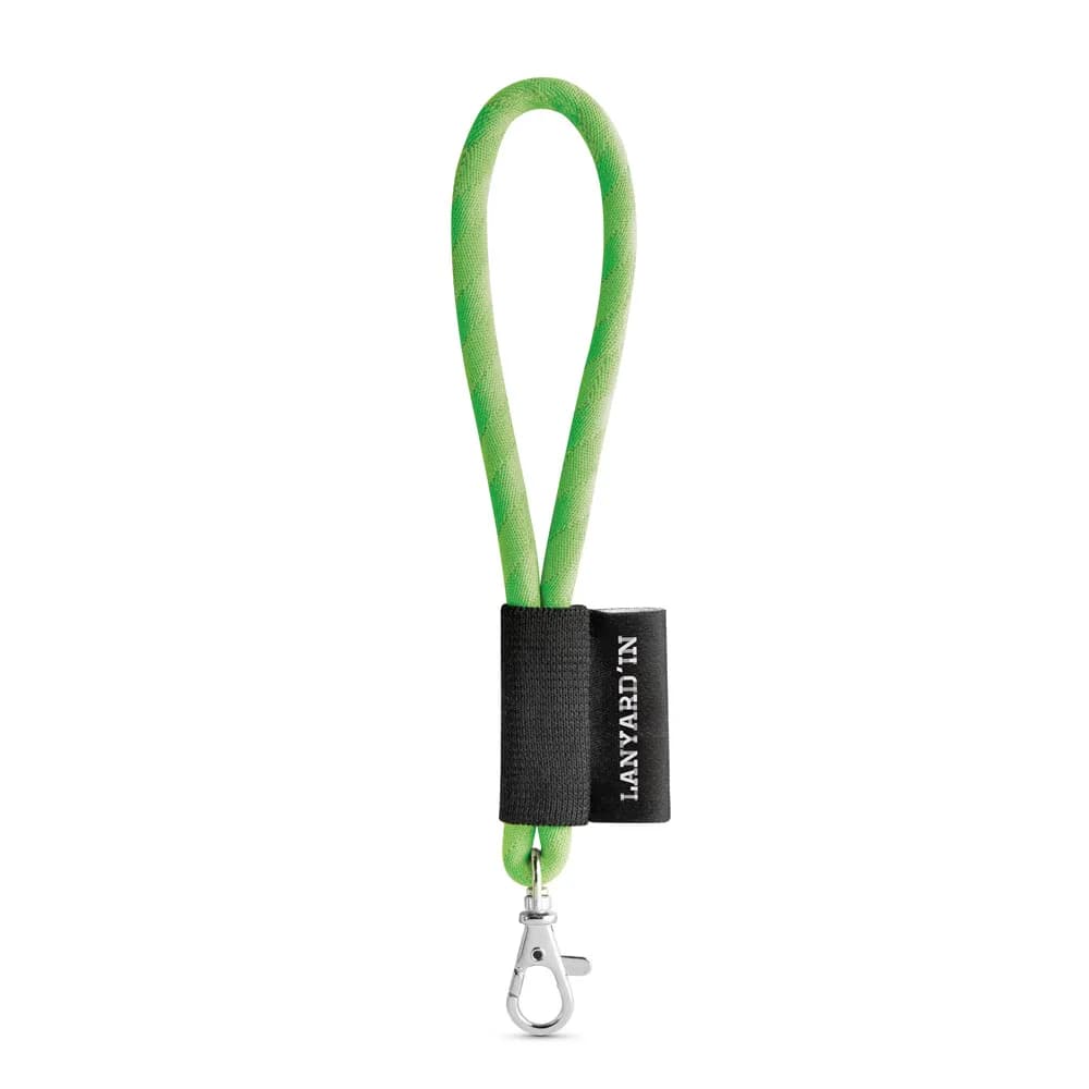 SET Lanyard NAUTIC Short (Ø 5 mm) mit 9 mm Schnapperkarabiner - Neon Gelb