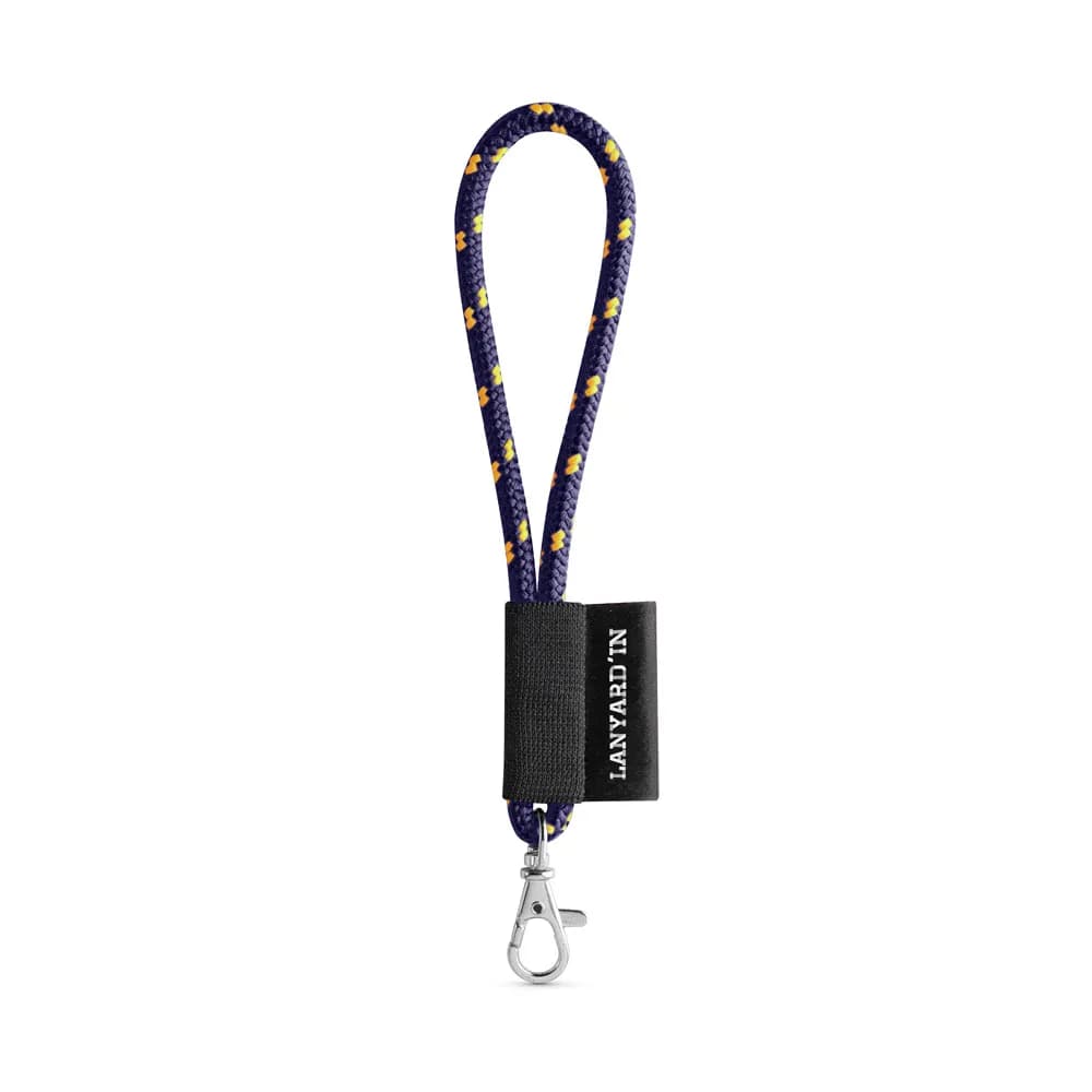 SET Lanyard NAUTIC Short (Ø 5 mm) mit 9 mm Schnapperkarabiner - Violett