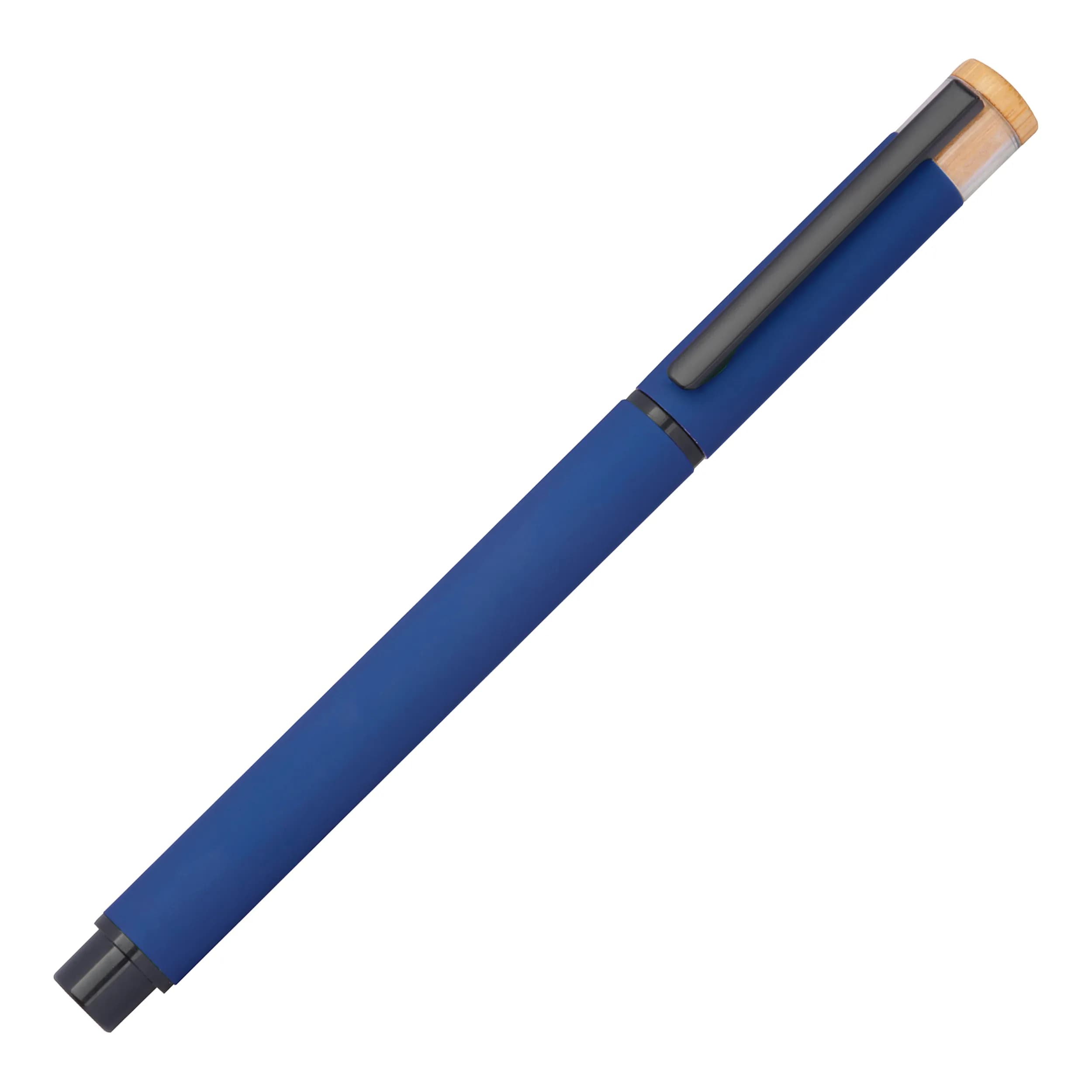 Schreibset aus recyceltem Aluminium RAFFAELE - blau