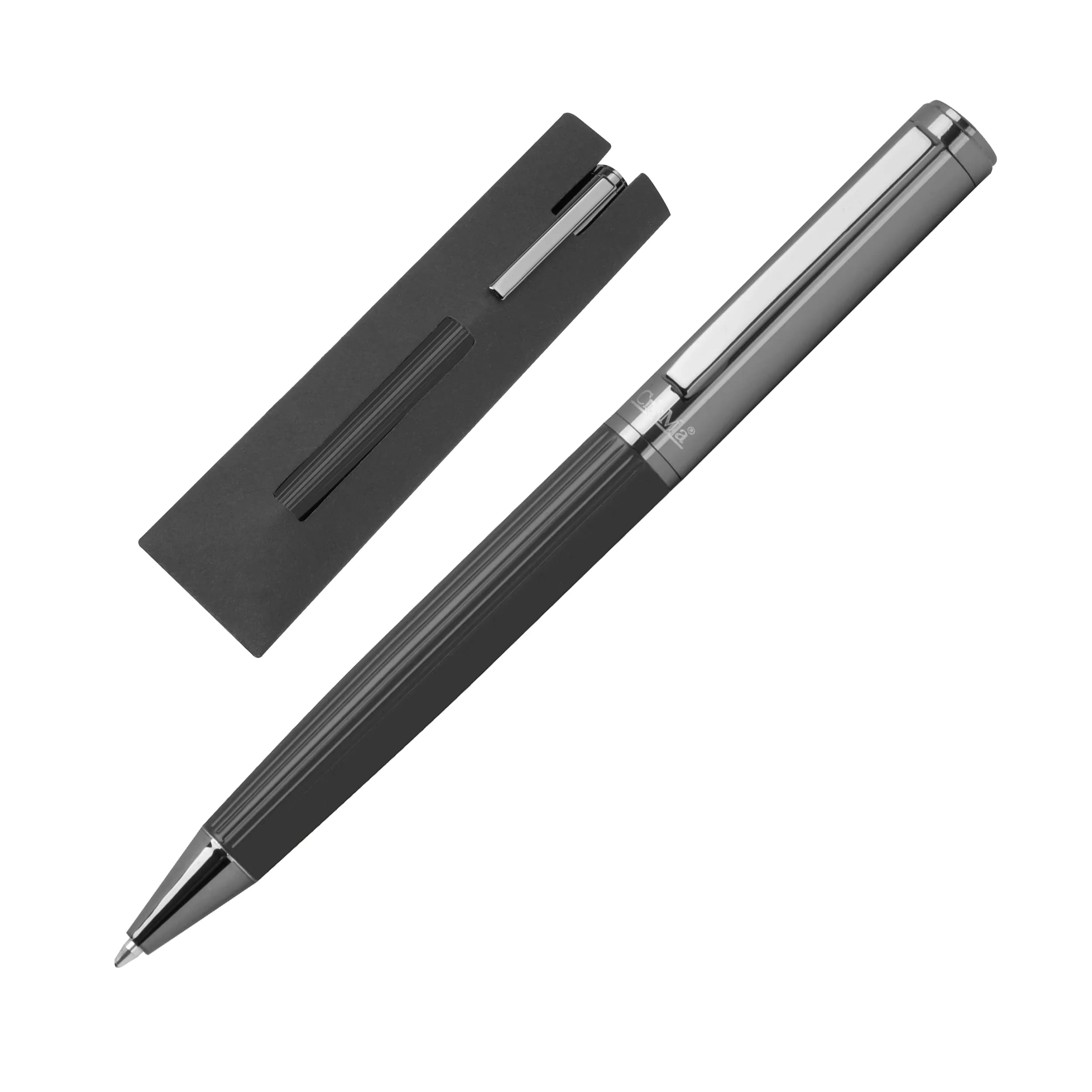 CrisMa Kugelschreiber mit geriffelter Griffzone SIENNA - schwarz