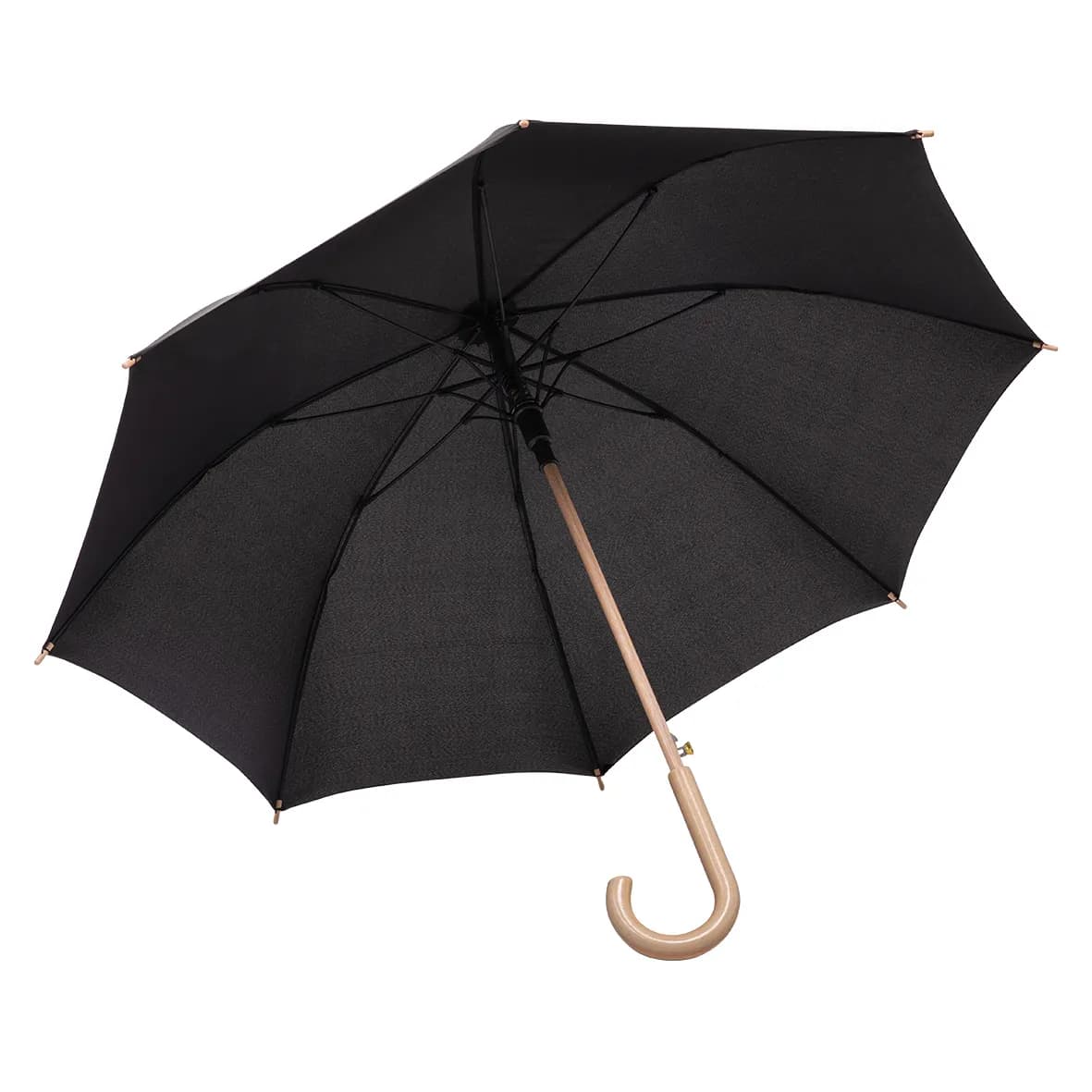 Stockschirm WOOD - schwarz