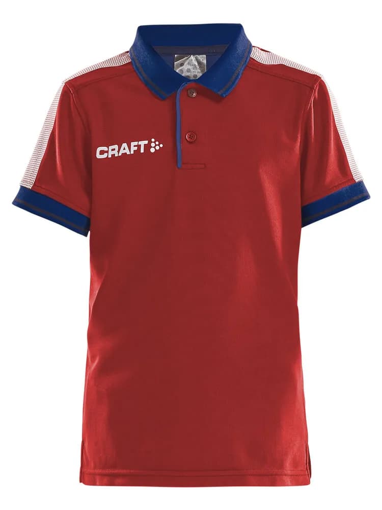 Pro Control Poloshirt Jr - Bright Red/Navy