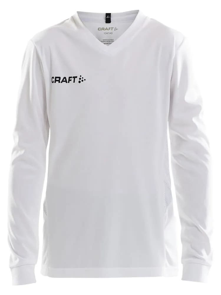 Squad Go Jersey Solid Ls Jr - White